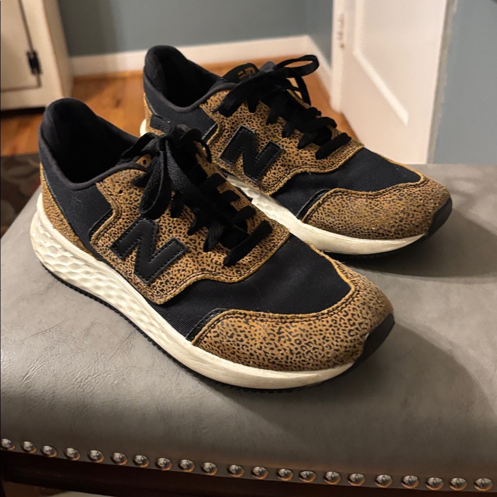New Balance  X 70 Black and Tan Athletic Shoes